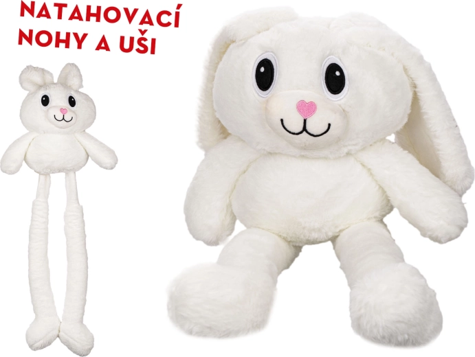 Plyšový králík 80 cm s dlouhýma ušima a nohama