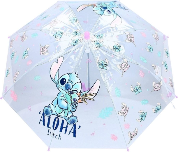 Disney Stitch dětský průhledný deštník Rainy Days 71 cm