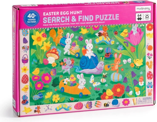 Mudpuppy puzzle Hledej a najdi velikonoční honba za vajíčky 64 dílků