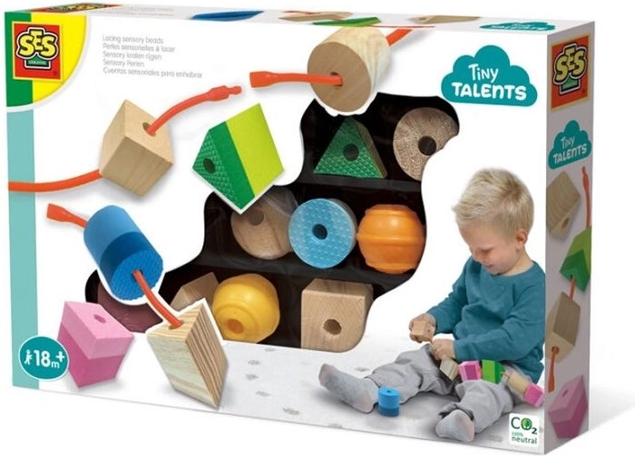 SES Creative Tiny Talents senzorické navlékání korálků