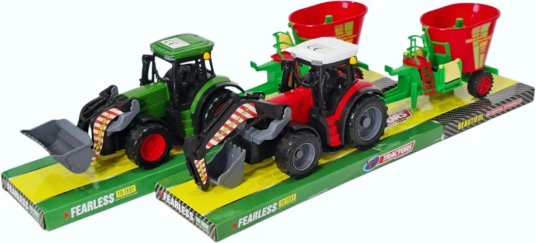 Traktor s přívěsným zemědělským strojem - 1 kus