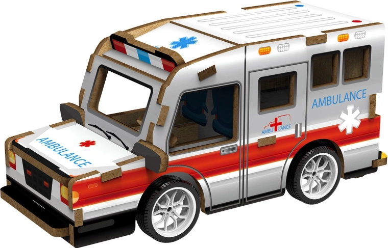 2Kids Toys 3D dřevěná skládačka sanitka
