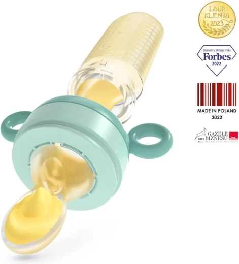 Neno Gusto silikonový krmící dudlík se lžičkou 2 v 1