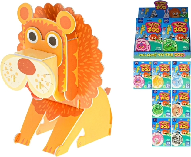 Pěnové 3D puzzle divoká zvířata - 1 kus