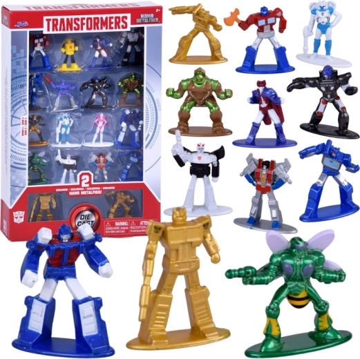 Transformers Nano Metalfigs – sběratelská sada 18 kovových figurek, série 3