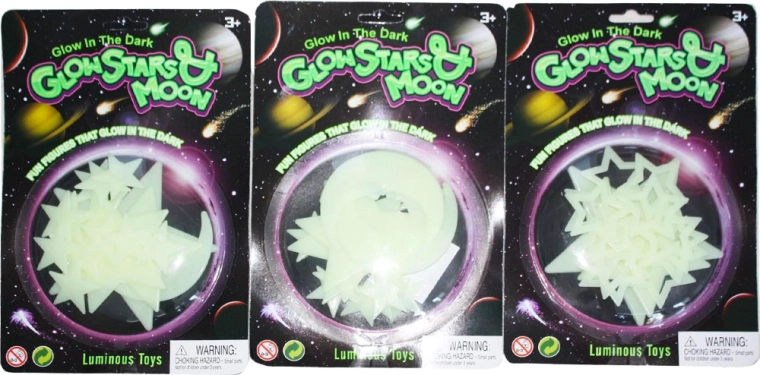 Svítící dekorace měsíc a hvězdy pro dětský pokoj