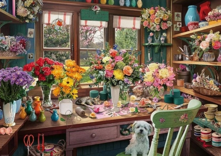 Puzzle RAVENSBURGER Květinové kouzlení 1000 dílků