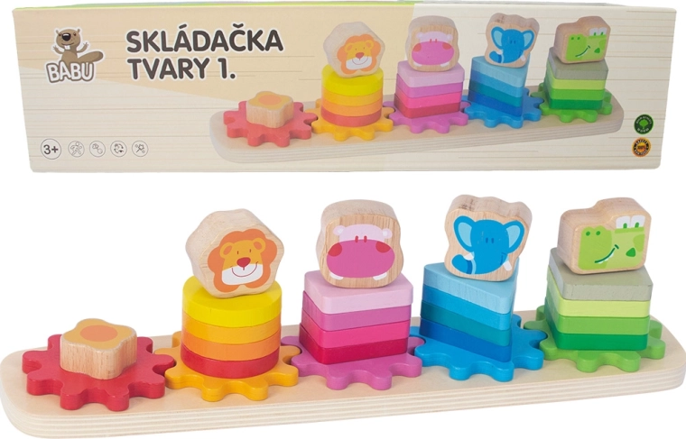 Babu dřevěná skládačka zvířátka