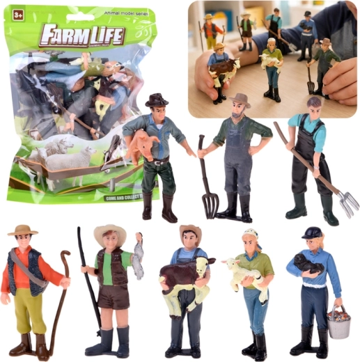 Figurky farma – sada 8 farmářů Hop Hop Hop!