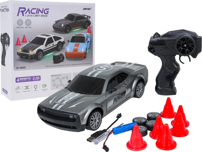 Dálkově ovládané driftovací auto 1:24 s příslušenstvím