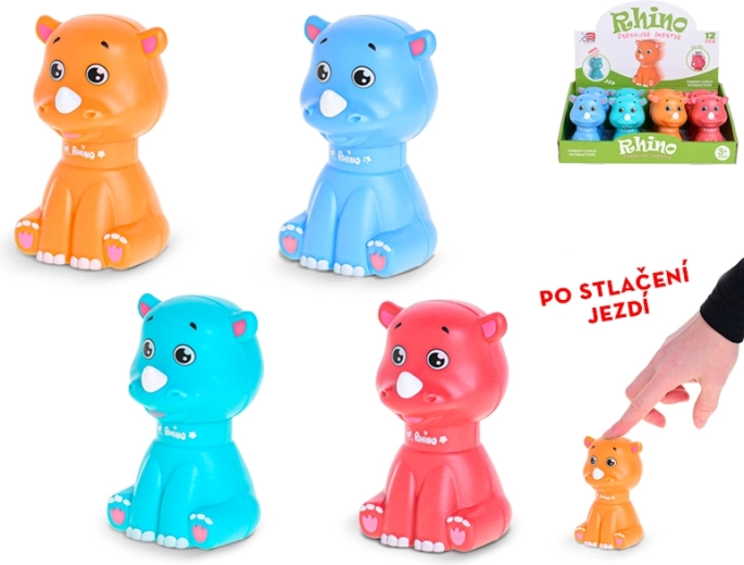 Jezdící nosorožec 10 cm pro děti od 3 let
