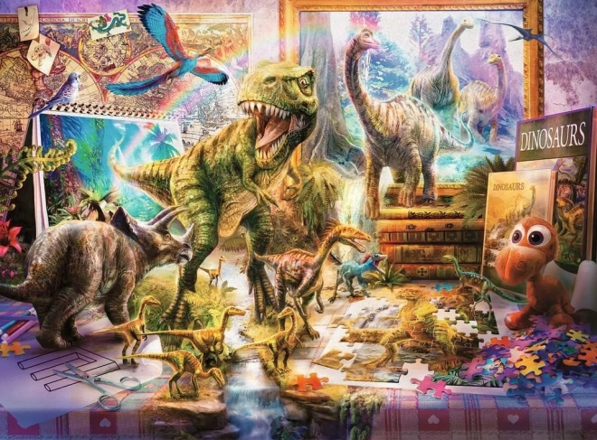 Puzzle RAVENSBURGER Dinosauři ožívají XXL 100 dílků
