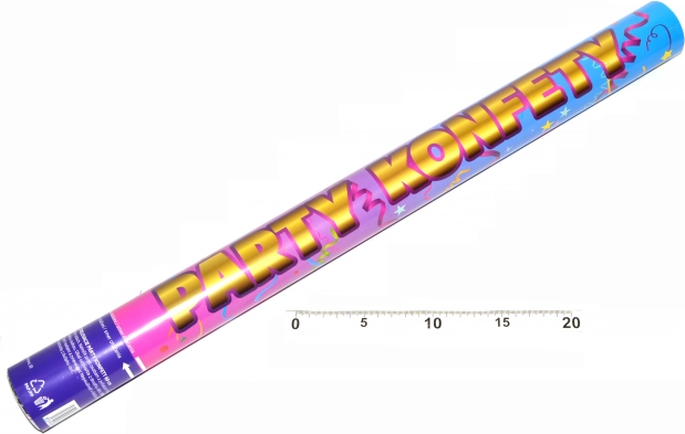Vystřelovací párty konfety 60 cm