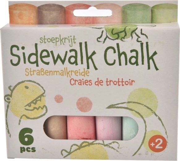 Barevné chodníkové křídy jumbo 6 ks