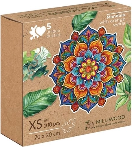 Milliwood peace & harmony mandala radosti – puzzle 100 dílků s nepravidelným okrajem