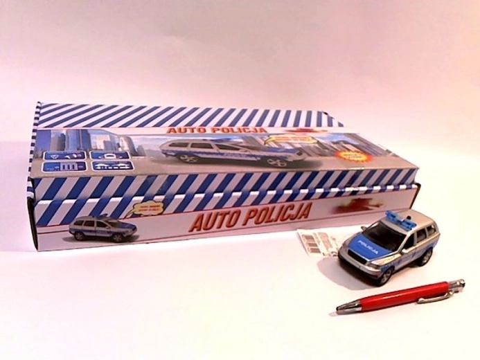 Policejní auto 11 cm s polským hlasem, světlem a zvukem
