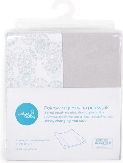 Ceba potah na přebalovací podložku 50 × 70 cm (2 ks) light grey + dandy