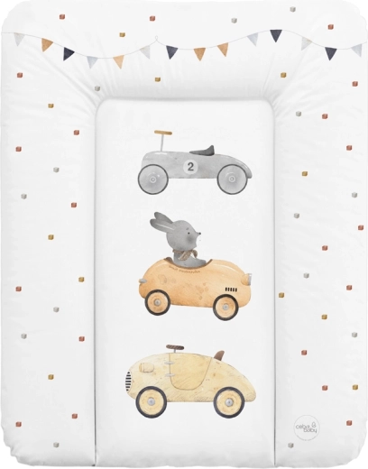 Ceba Baby měkká přebalovací podložka na komodu 50 × 70 cm Basic Bunny Driver