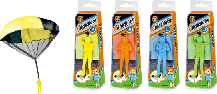 Házecí figurka s padákem 51 cm – různé barvy