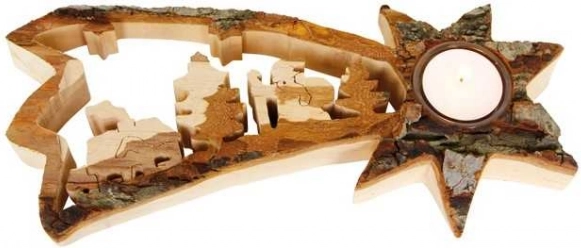 Vánoční dekorace stojan na čajovou svíčku Létavice