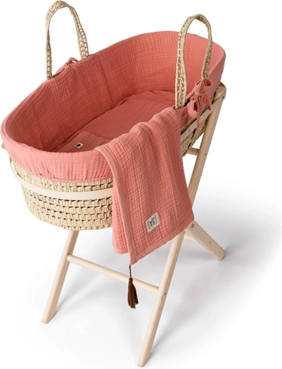 Funnababy kompletní mojžíšův koš s výbavou coral pink