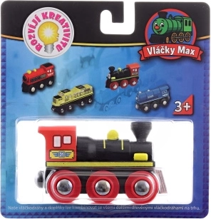 Maxim dřevěná parní lokomotiva