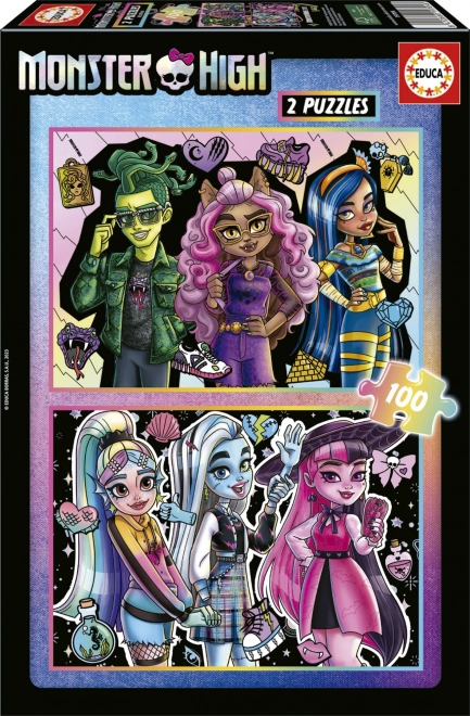 Educa puzzle Monster High 2×100 dílků