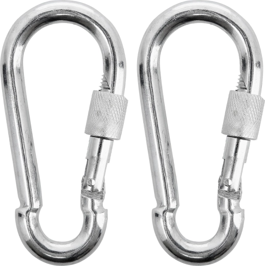 Ocelová karabina se šroubovací pojistkou NILS Camp