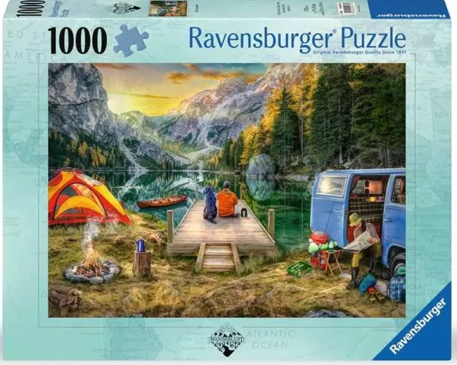 Ravensburger puzzle klid v kempu 1000 dílků