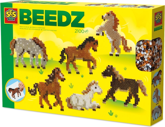 Zažehlovací korálky – divocí koně, kreativní sada pro děti