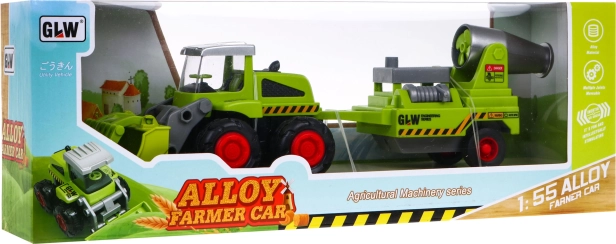 Dětský zemědělský nakladač s traktorem a postřikovačem