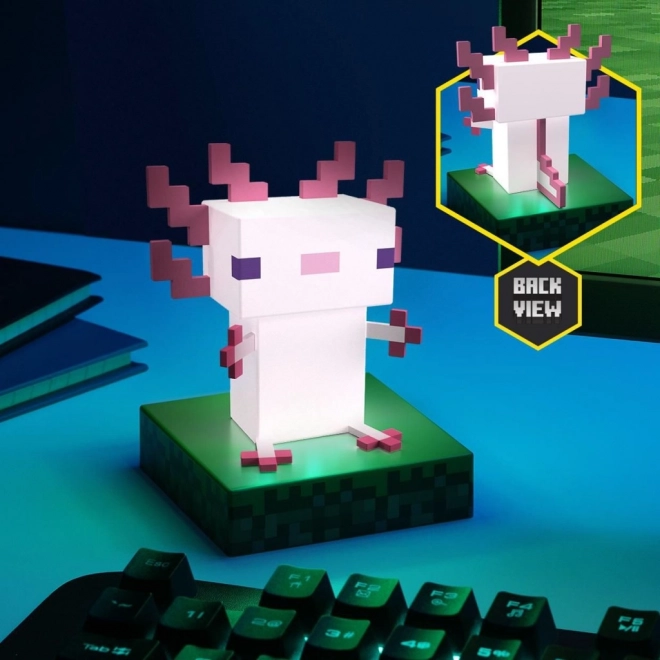 Icon Light Minecraft axolotl LED lampička 10 cm