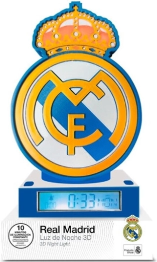 3D lampička s budíkem a hymnou Hala Madrid Real Madrid