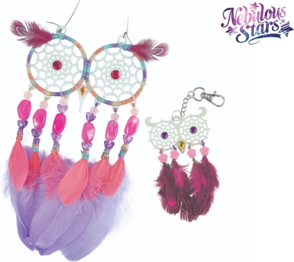 Nebulous Stars lapače snů s efektem ve tmě – sada pro výrobu sovích dekorací