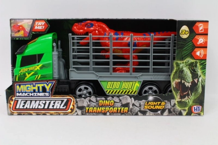 Teamsterz Mighty Machines transportér s dinosaurem se světlem a zvukem