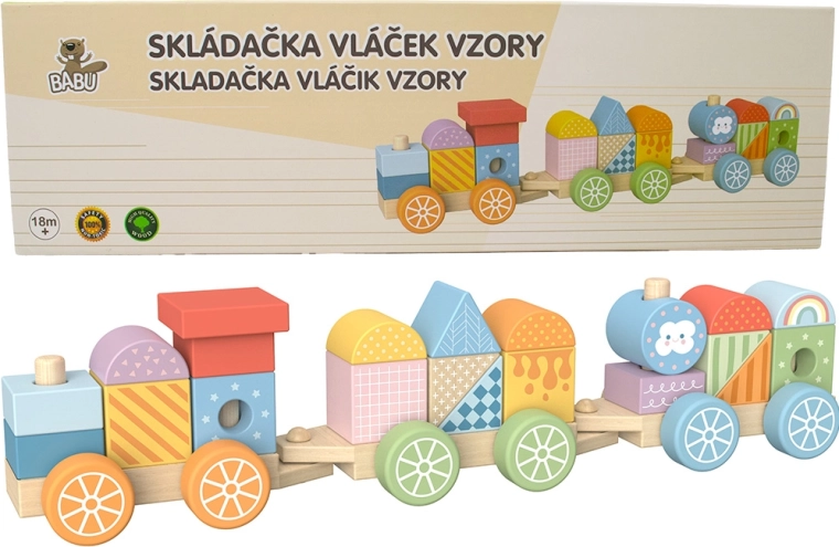 Babu dřevěný vláček Duha