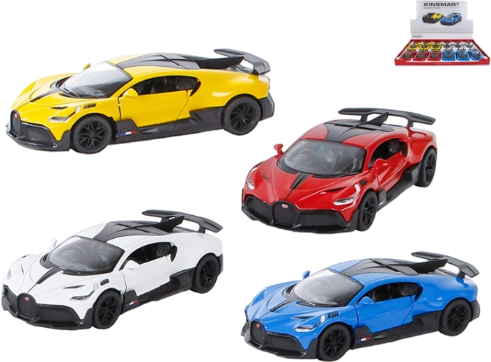 Kinsmart kovové autíčko Bugatti Divo na zpětný chod, 13 cm