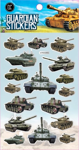 Samolepky TANKY – kreativní sada pro děti