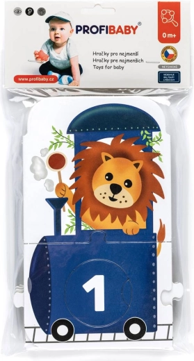 Profibaby puzzle zoo vláček s čísly a zvířátky