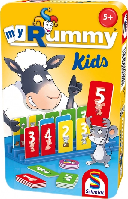 Dětská karetní hra SCHMIDT MyRummy Kids v plechové krabičce