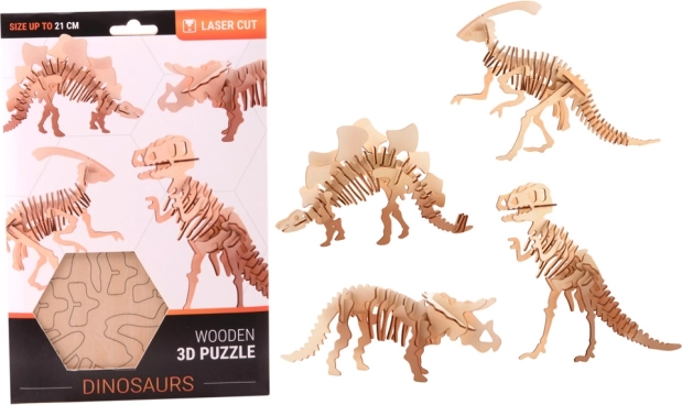 Puzzle 3D dřevěný dinosaurus
