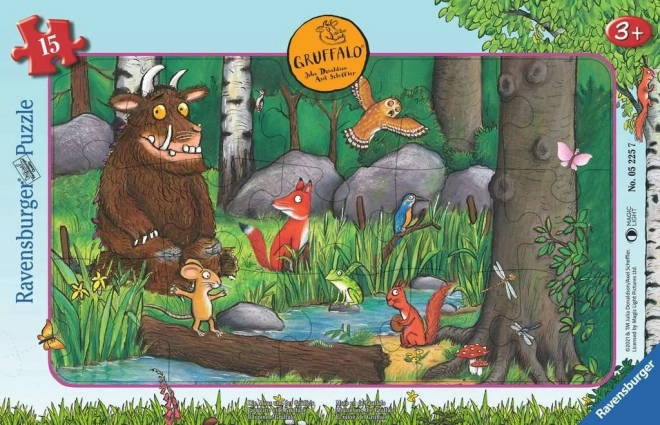 Puzzle Myš a Gruffalo od Ravensburger, 15 dílků