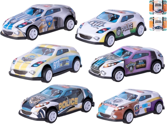 Kovové sportovní autíčko se zpětným chodem 6,5 cm