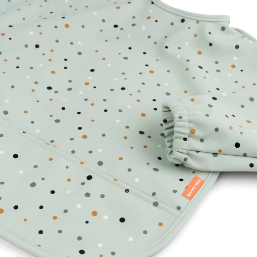 Done by Deer bryndáček s rukávy a kapsou Happy dots zelený