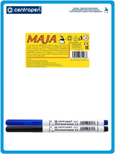 Centropen Stíratelná tabulka A5 oboustranná s 2 fixy