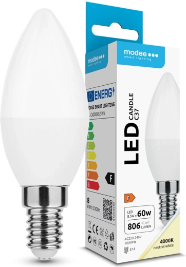 Modee LED svíčka C37 8,5 W E14 806 lm neutrální bílá