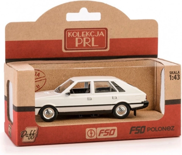 Model auta FSO Polonez 1:43 – bílý kovový model
