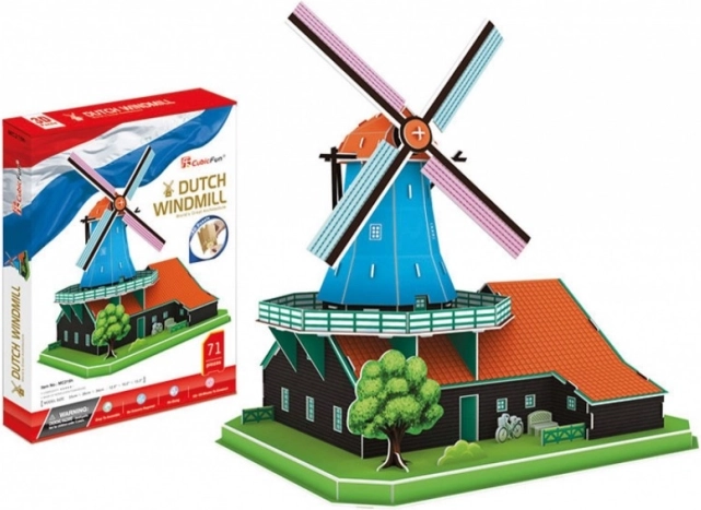 CubicFun 3D puzzle holandský větrný mlýn 71 dílků