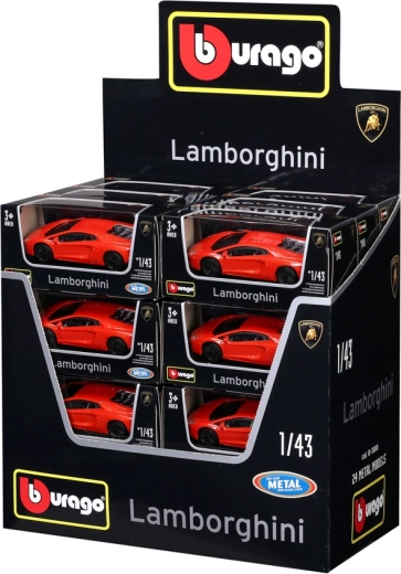 Kovový model auta BBURAGO Street Fire Lamborghini 1:43 (24 ks display)