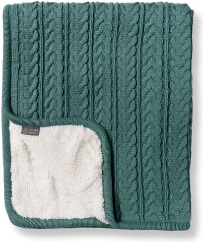 VINTER & BLOOM oboustranná deka Cuddly misty green